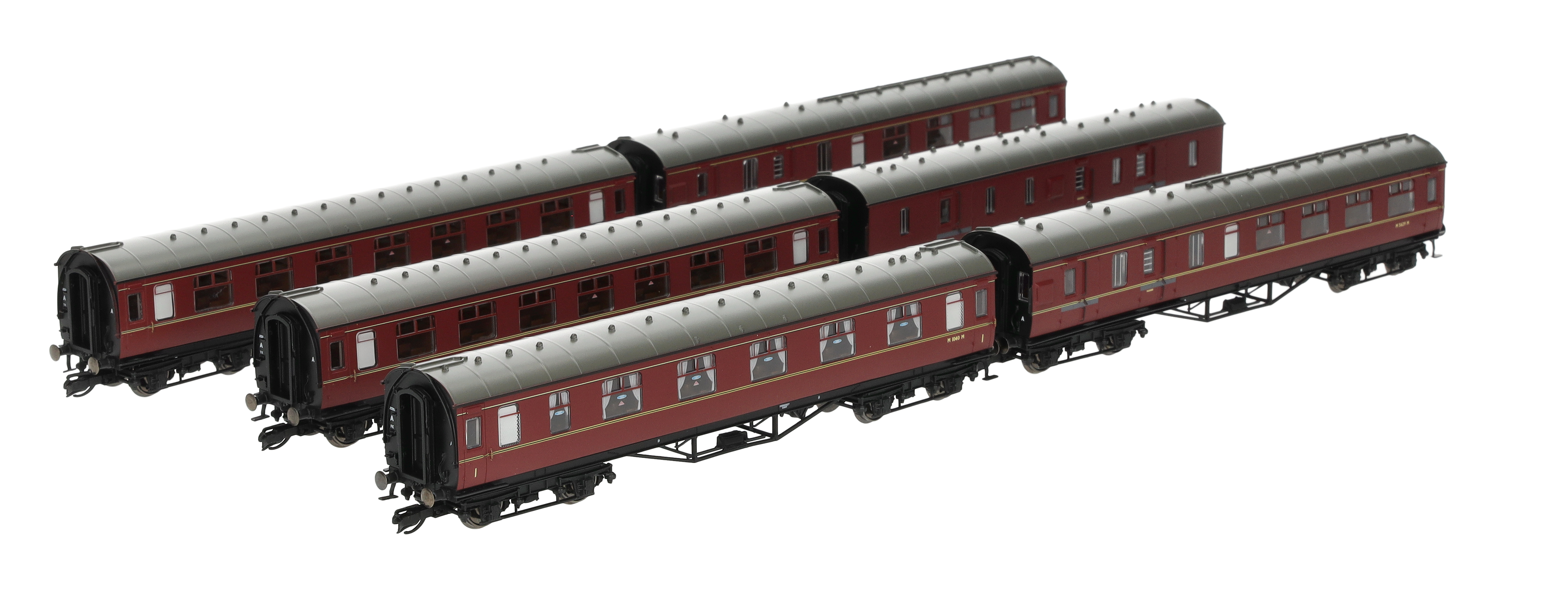 TTMAROONBUND Hornby TT Gauge (1:120 Scale) BR Maroon Coach Bundle - Era 5 - Picture 1 of 1